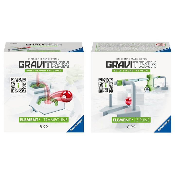 Ravensburger GraviTrax Element Trampolin 22417 & GraviTrax Element Zipline 27472 - GraviTrax Erweite