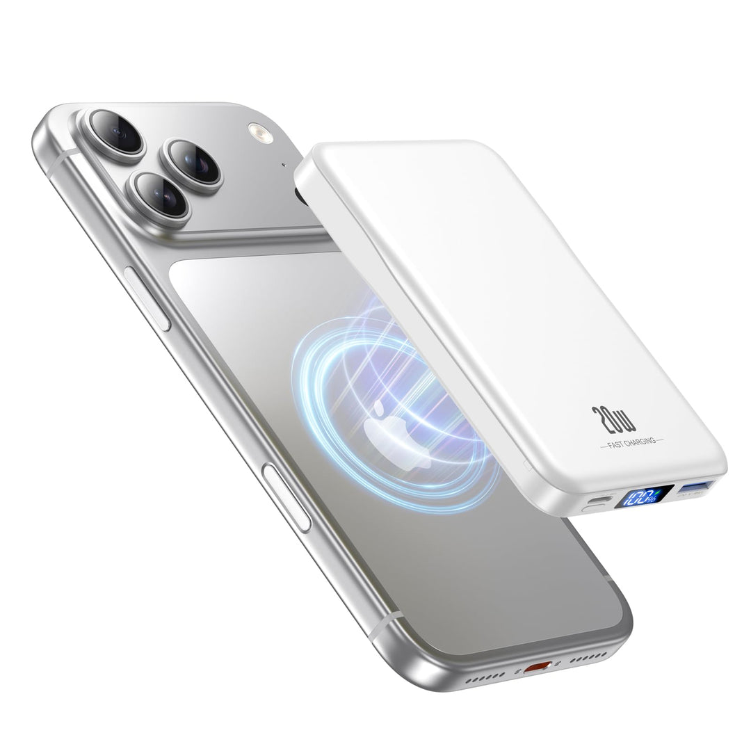 Powerbank für MagSafe,10000mAh Ultra Schnellladen Power Bank für iPhone 17 | Magnetische 20W USB-C E