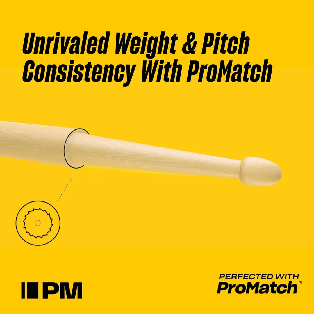 ProMark Schlagzeug Sticks - Rebound 5B Drum Sticks - FireGrain - Hinten gewichtetes Gefühl - Lackier