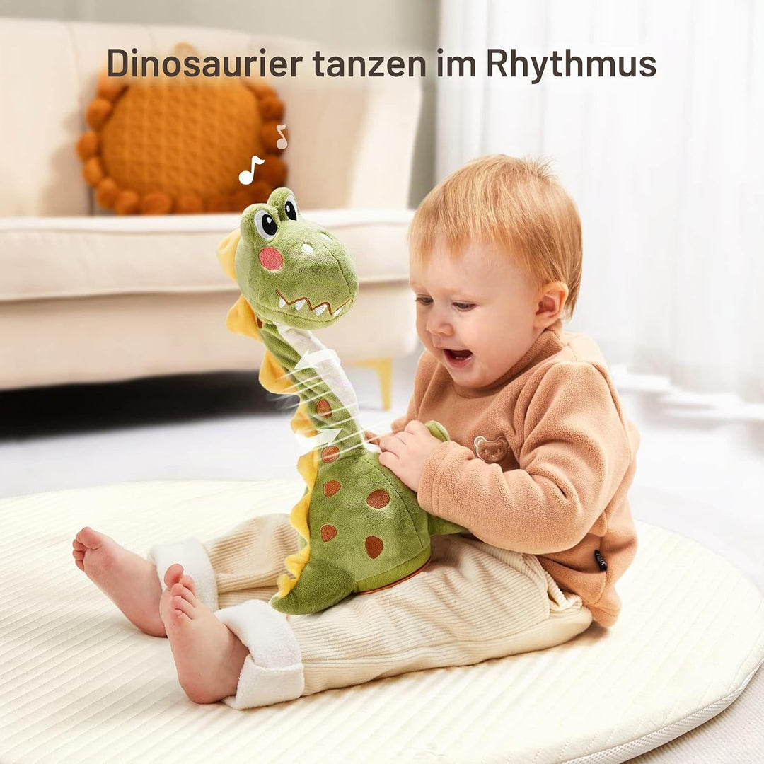 TUMAMA KIDS Sprechender Dinosaurier Spielzeug, Elektronische Dinosaurier Spielzeug Nachsprechen, Tan