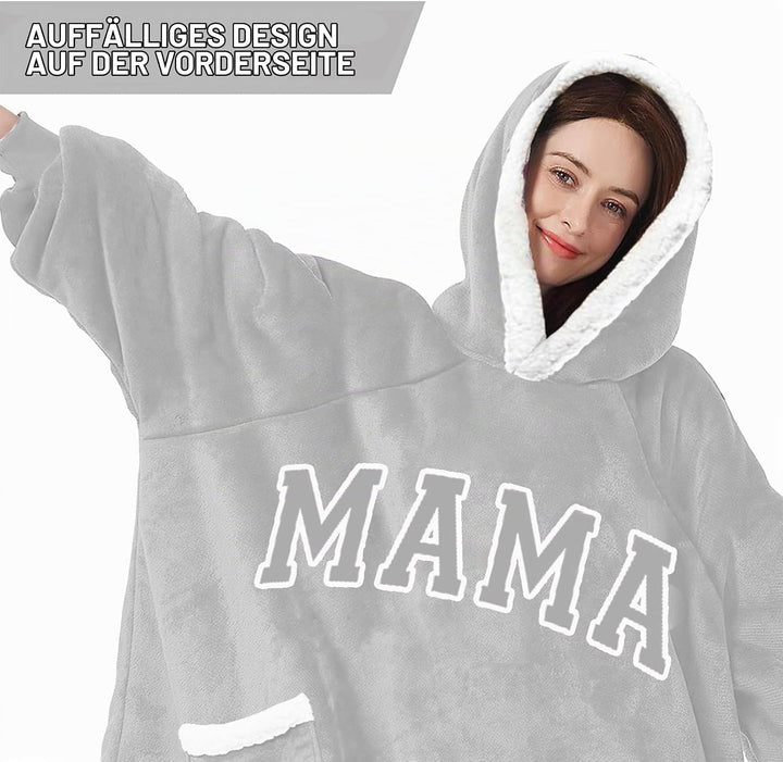 Muttertagsgeschenke für Mama, Hoodie Decke mit Ärmeln Mama Geschenk zum Muttertag Weihnachten Geburt