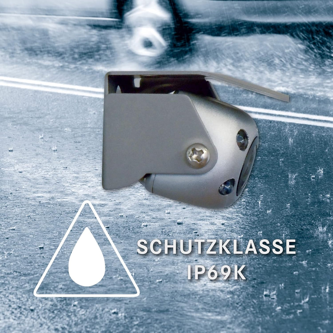 ZENEC ZE-RVSC62-MK2 – Rückfahrkamera für Reisemobile, Wohnmobil Kamera mit Nachtsicht LEDs und Mikro