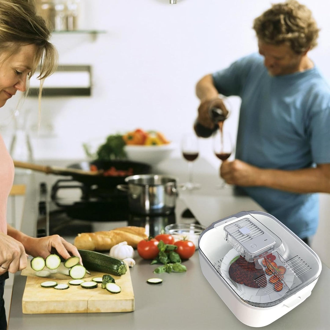 Shurzzesj Auftaukorb für Fleisch, elektrischer Auftaukorb, 4-in-1 Auftaukorb, zerstäubte Auftauschal