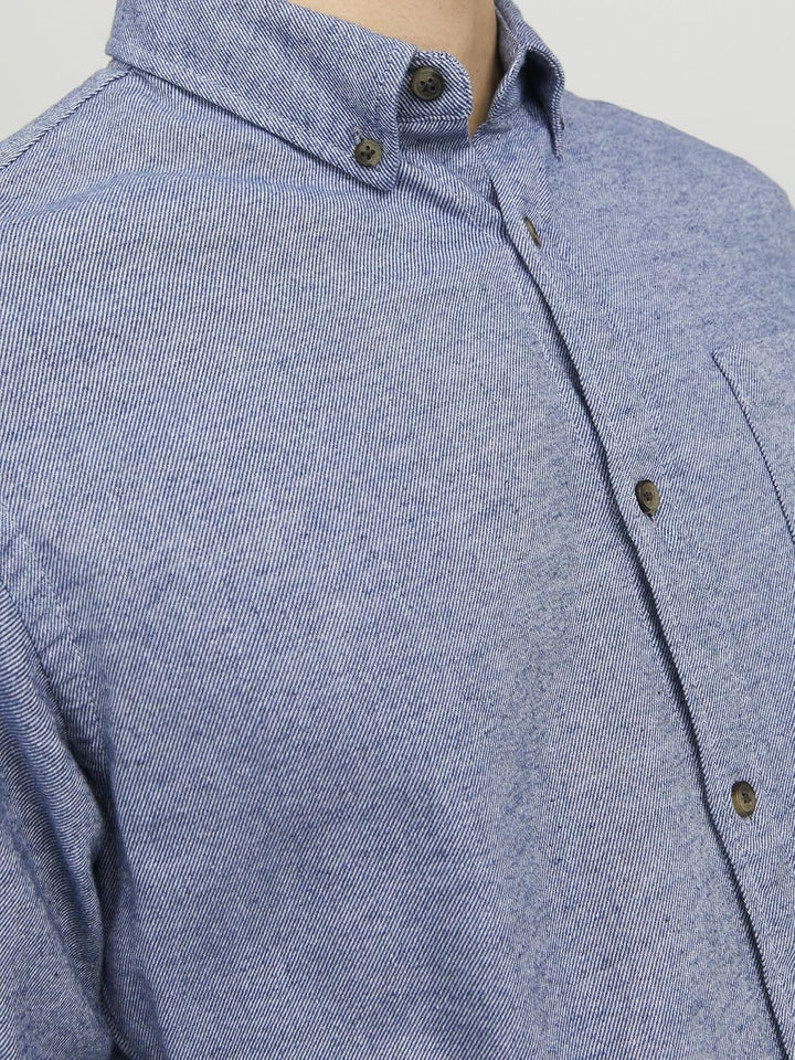 JACK & JONES Male Hemd Slim Fit Hemd XS Faded Denim, XS Faded Denim
