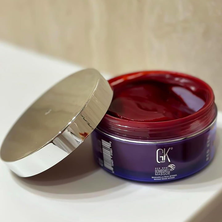 GKhair Red Red Bombshell Masque Haar 200 g Coloring Moisturizing Mask Lila Semi Permanent Haarfarbe