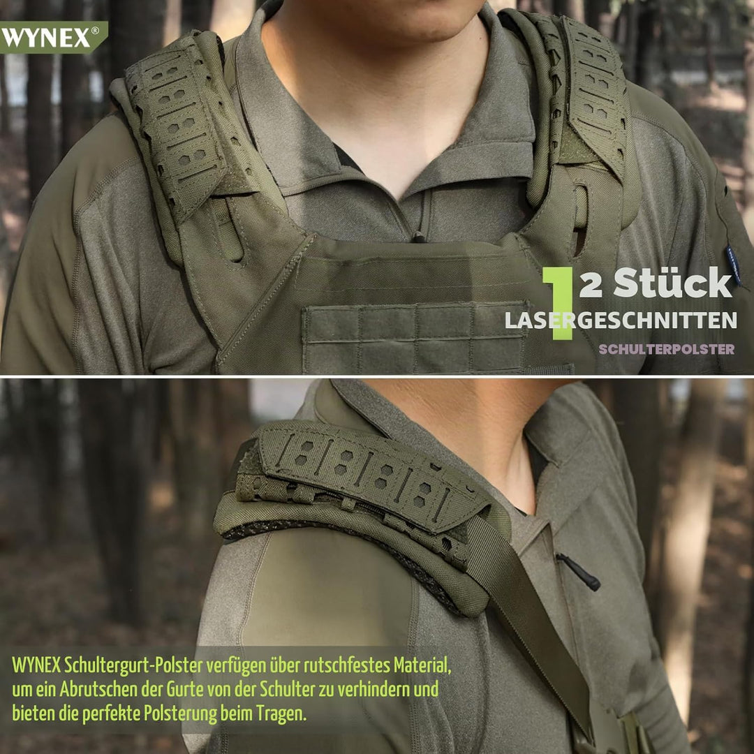 WYNEX Schultergurt Pad mit Vest Carrier, 2 Pack Rucksack Strap Cushion Pads Bag Strap Soft Mesh Pads