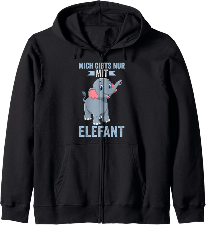 Mich gibt es nur mit Elefant Kapuzenjacke