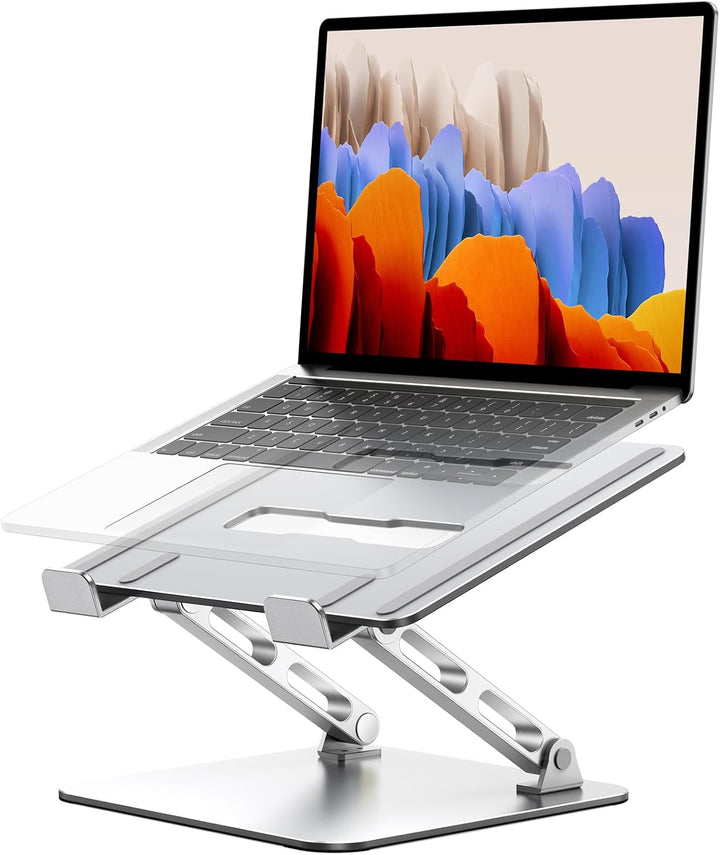 Babacom Laptop Ständer Lapdesk Höhenverstellbar & Belüftet mit Doppelstangen-Unterstützung, Laptopti