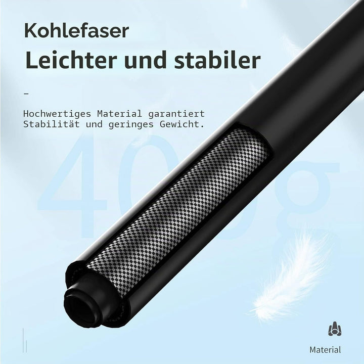 TELESIN Ultra Langer Extendable Carbon Selfie-Stick für GoPro Hero 10/9/8/7 Action 2，300 cm Lightwei