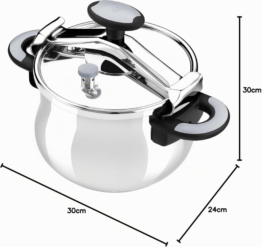 Bra New Star Druck-Schnellkochtopf, Griff, Edelstahl, Edelstahl, rostfrei, 8 litros