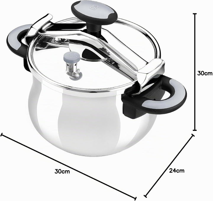 Bra New Star Druck-Schnellkochtopf, Griff, Edelstahl, Edelstahl, rostfrei, 11 litros