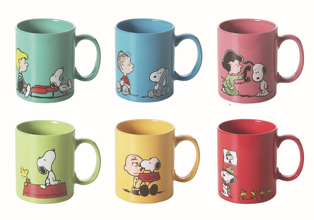 Excelsa Brunch Time Keramik Becher 6er Set Snoopy Single, Single