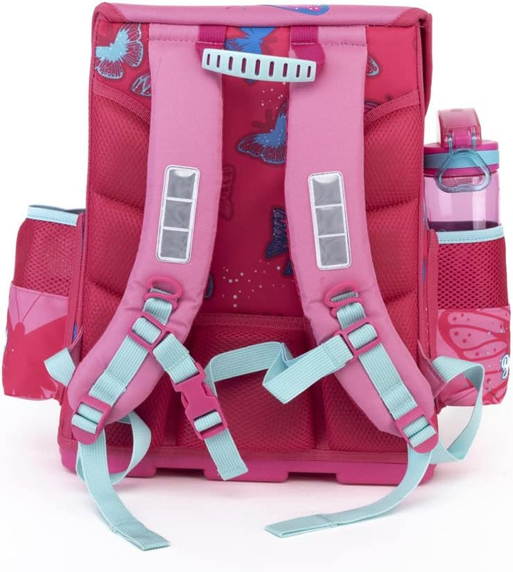 SCHMETTERLING SCHULRANZEN SET MÄDCHEN 1 KLASSE | SET 5 TEILIG FÜR GRUNDSCHULE | SUPER LEICHT | ERGON