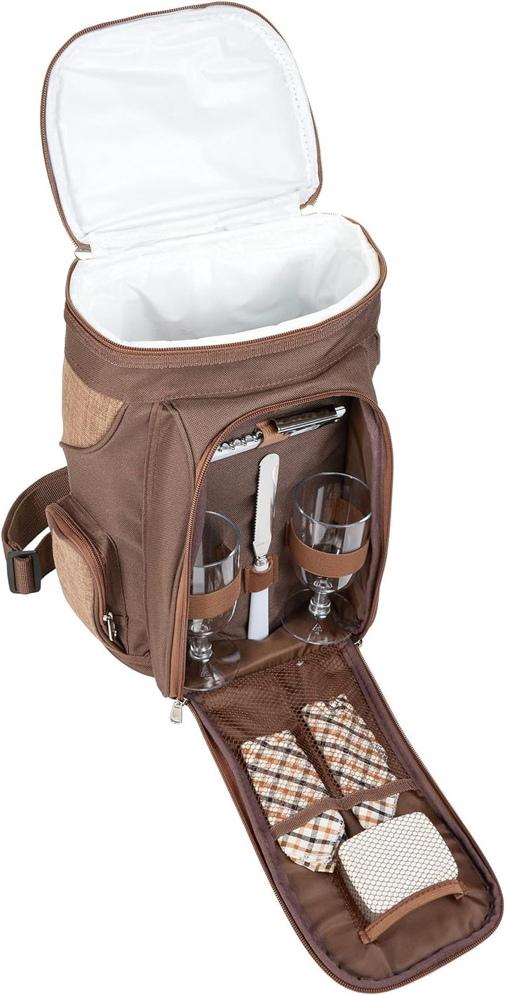 Brubaker Kühltasche für 2 Flaschen Wein und Champagner bis 1,5 l, gepolsterte Weinkühltasche - Pickn