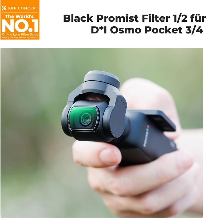 K&F Concept OSMO Pocket 3 Black Mist 1/2 Filter Magnetisch Kompatibel mit DJI OSMO Pocket 3 (Alumini