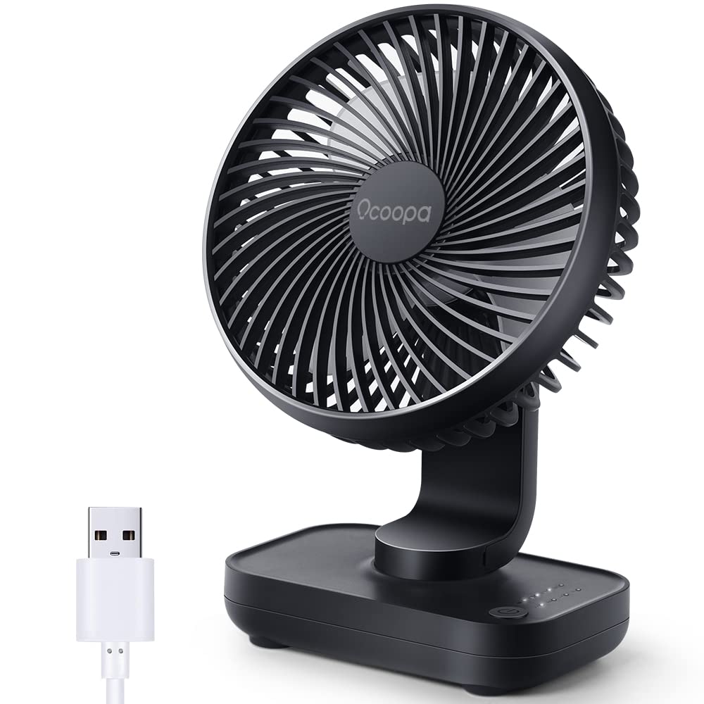 OCOOPA USB Ventilator - Ultra leise, 4 Geschwindigkeiten, leicht zu reinigen, sicher & langlebig, ko