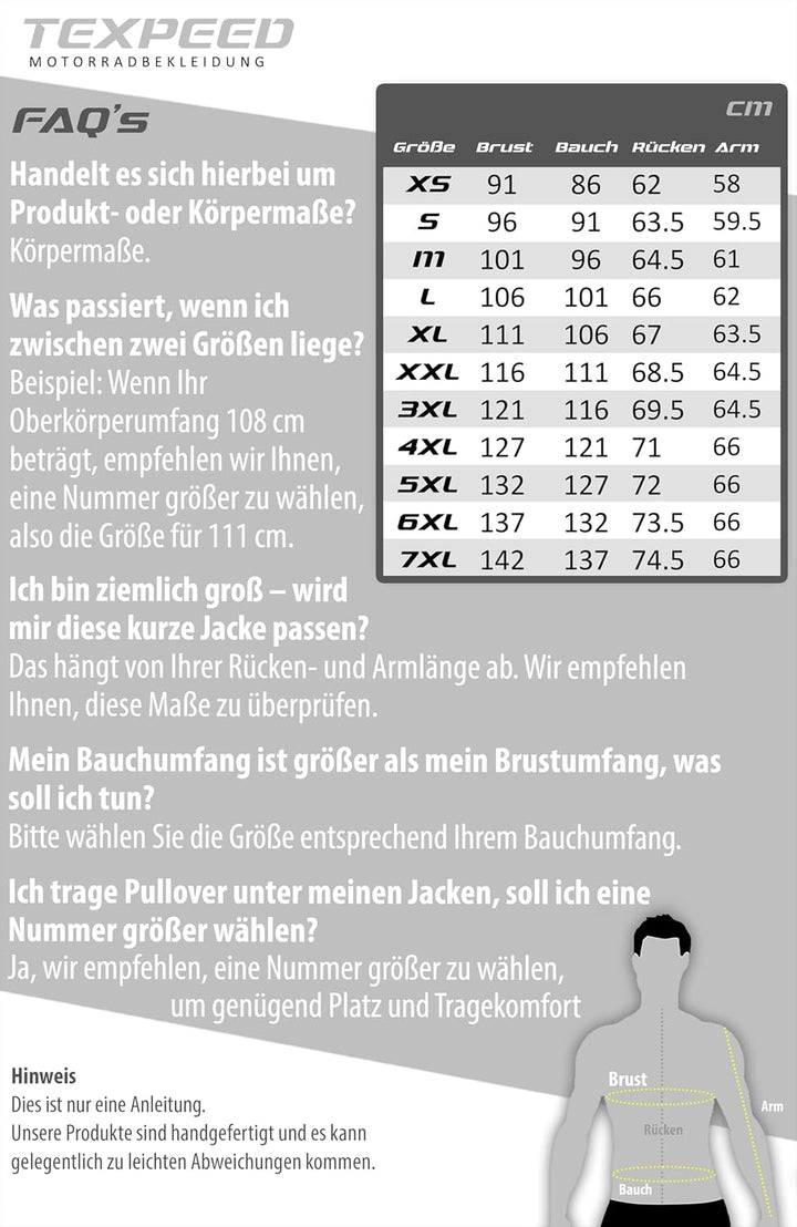 TEXPEED Marlon Brando Fransen Quasten Chopper Motorrad lederjacke herren mit protektoren - Mit Origi