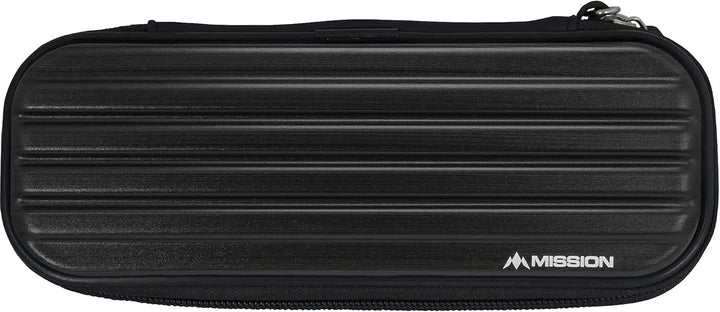 Mission Darts ABS-1 | Slimline Dartkoffer mit metallischem ABS Schwarz, Schwarz