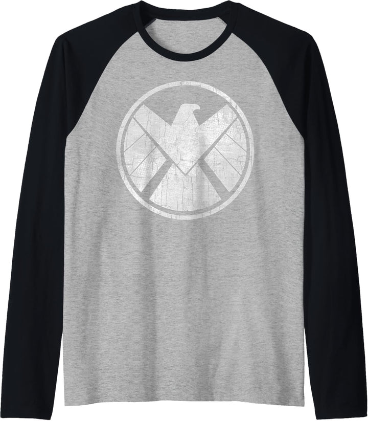 Marvel Agents of S.H.I.E.L.D. Grungy Logo Vintage Raglan