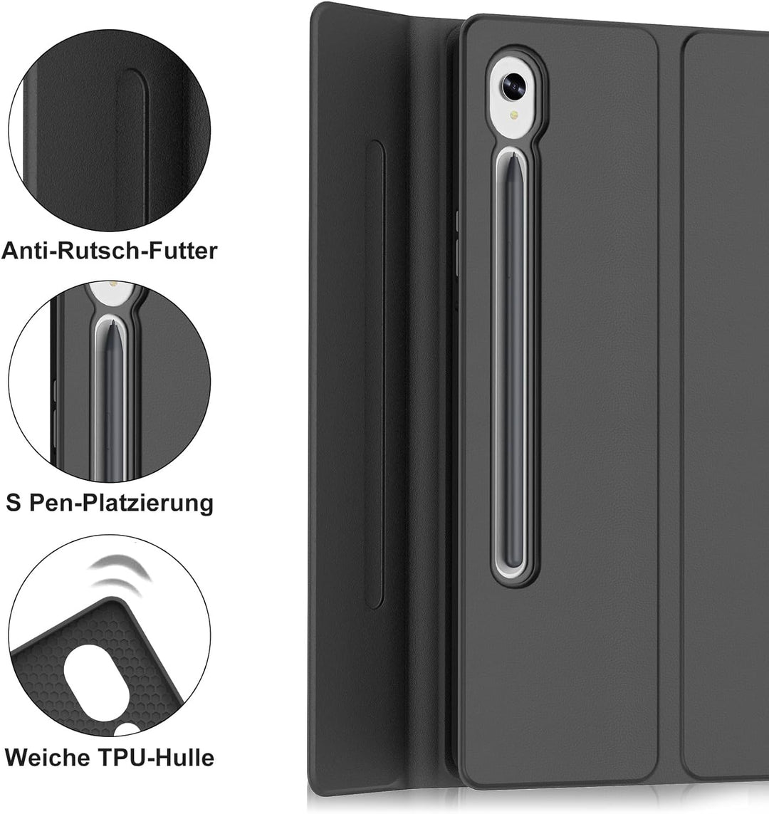 IVEOPPE Hülle mit Tastatur für Samsung Galaxy Tab S10 FE+ 13.1 Zoll, Deutsches QWERTZ-Layout, Tastat