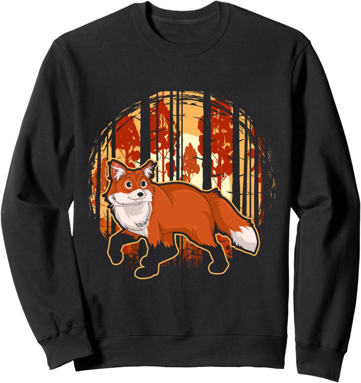 Natur Tier des Waldes Niedliches Tiermotiv Fuchs Sweatshirt
