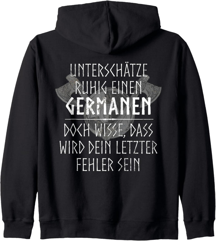 Germanen Germanische Vikinger Nordmänner Mythologie Germanic Kapuzenjacke