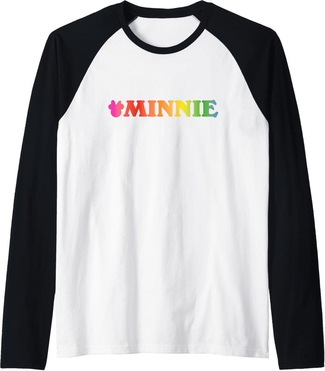Disney Minnie Name Rainbow Raglan