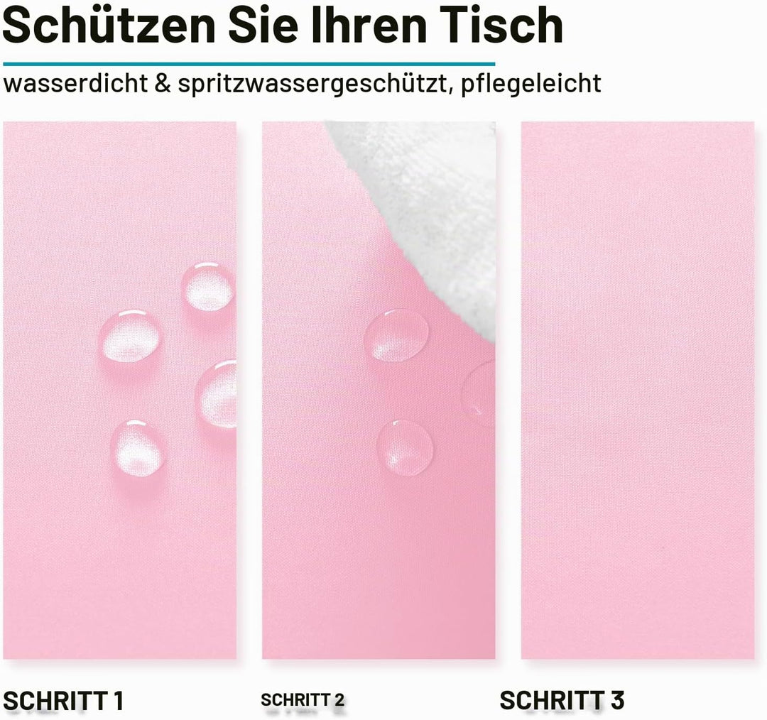 Hiasan Glatt Tischdecke Fleckenabweisend Tischtuch mit Lotuseffekt Leicht Wasserabweisend Tischwäsch