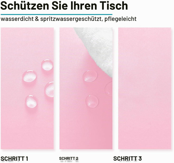 Hiasan Glatt Tischdecke Fleckenabweisend Tischtuch mit Lotuseffekt Leicht Wasserabweisend Tischwäsch