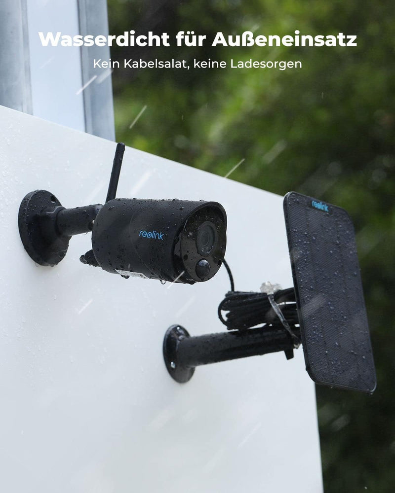Reolink 2K 3MP Überwachungskamera Aussen Akku, Solar WALN IP Kamera Outdoor mit Person/Fahrzeugerken