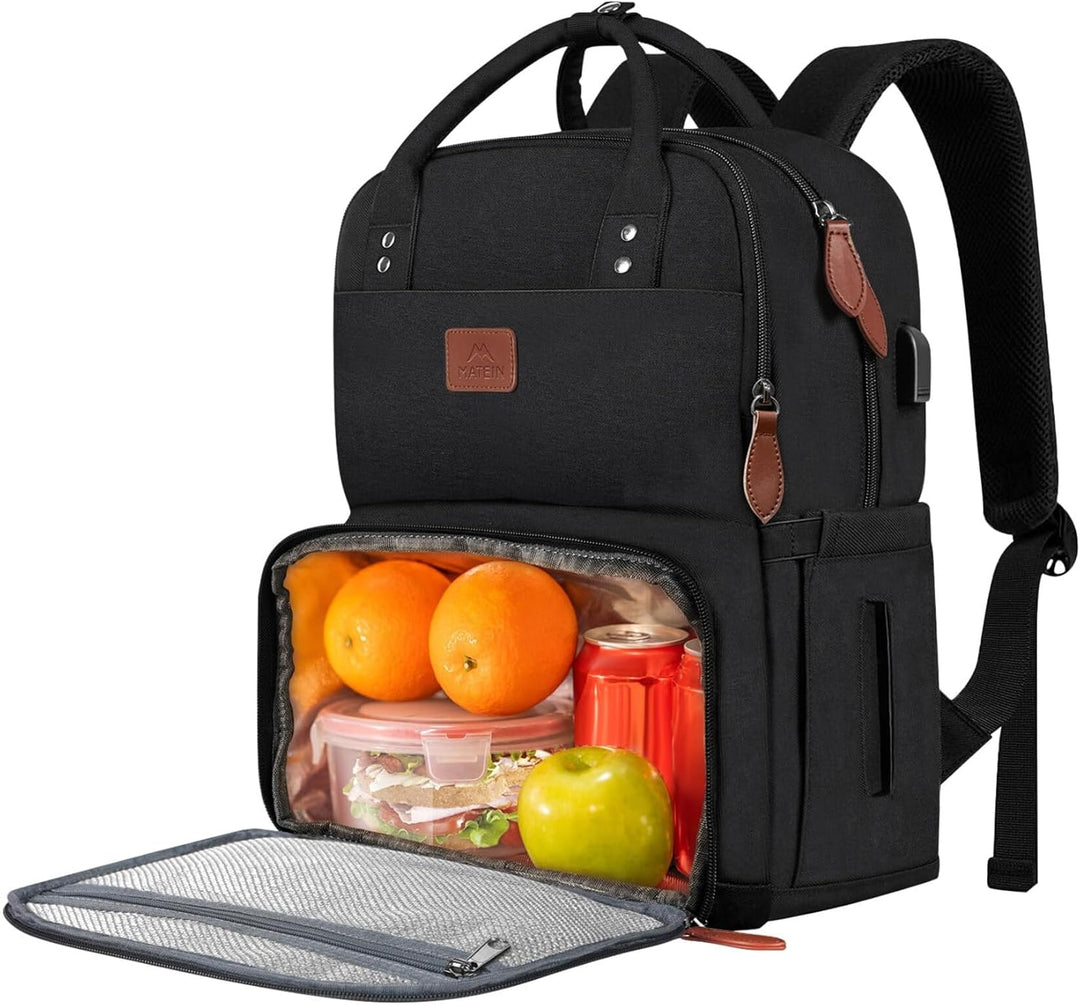 MATEIN Lunch Rucksack, Laptop Rucksack Herren 15,6 Zoll mit Isoliertes Kühlfach, Kühlrucksack mit US