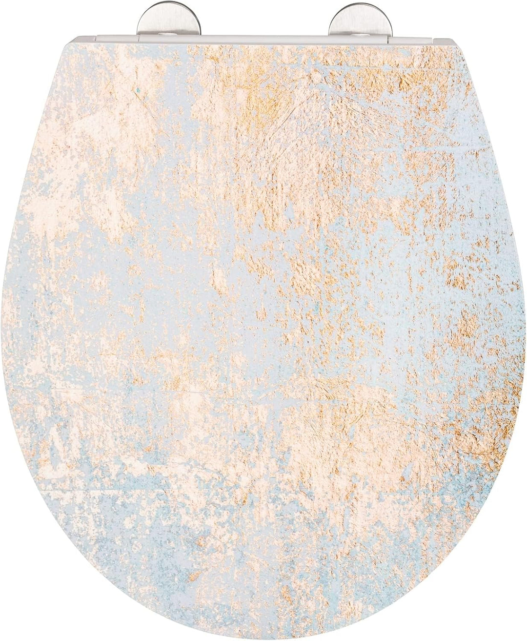 WENKO WC-Sitz Agate, hygienischer Toilettensitz aus antibakteriellem Duroplast mit Absenkautomatik u