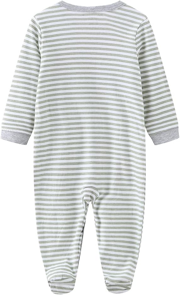 Chamie Strampler für Babys, Strampler, langärmelig, Baumwolle, 0–3 m/3–6 m/6–9 m/9–12 m 0-3 Monate D