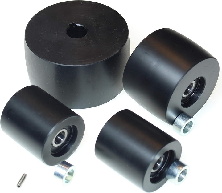 (NY4-19) Riemenschleifer-Rad-Set für Messerschleifer 10,2 cm Antrieb, 19 mm Schaft, 7,6 cm Spurweite
