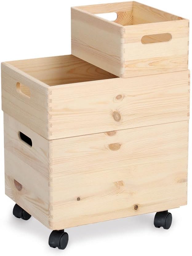 Zeller 13328 Rollbrett f. Allzweckkiste, Kiefer/Kunststoff