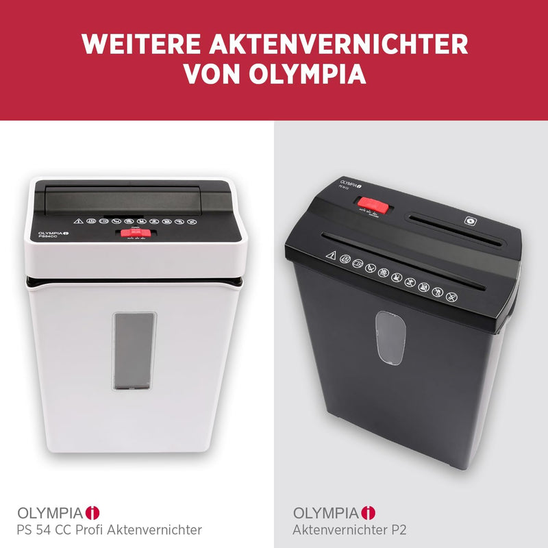 Olympia PS 16 Aufsatzaktenvernichter | Streifenschnitt | Sicherheitsstufe P2 | Bis zu 6-Blätter glei