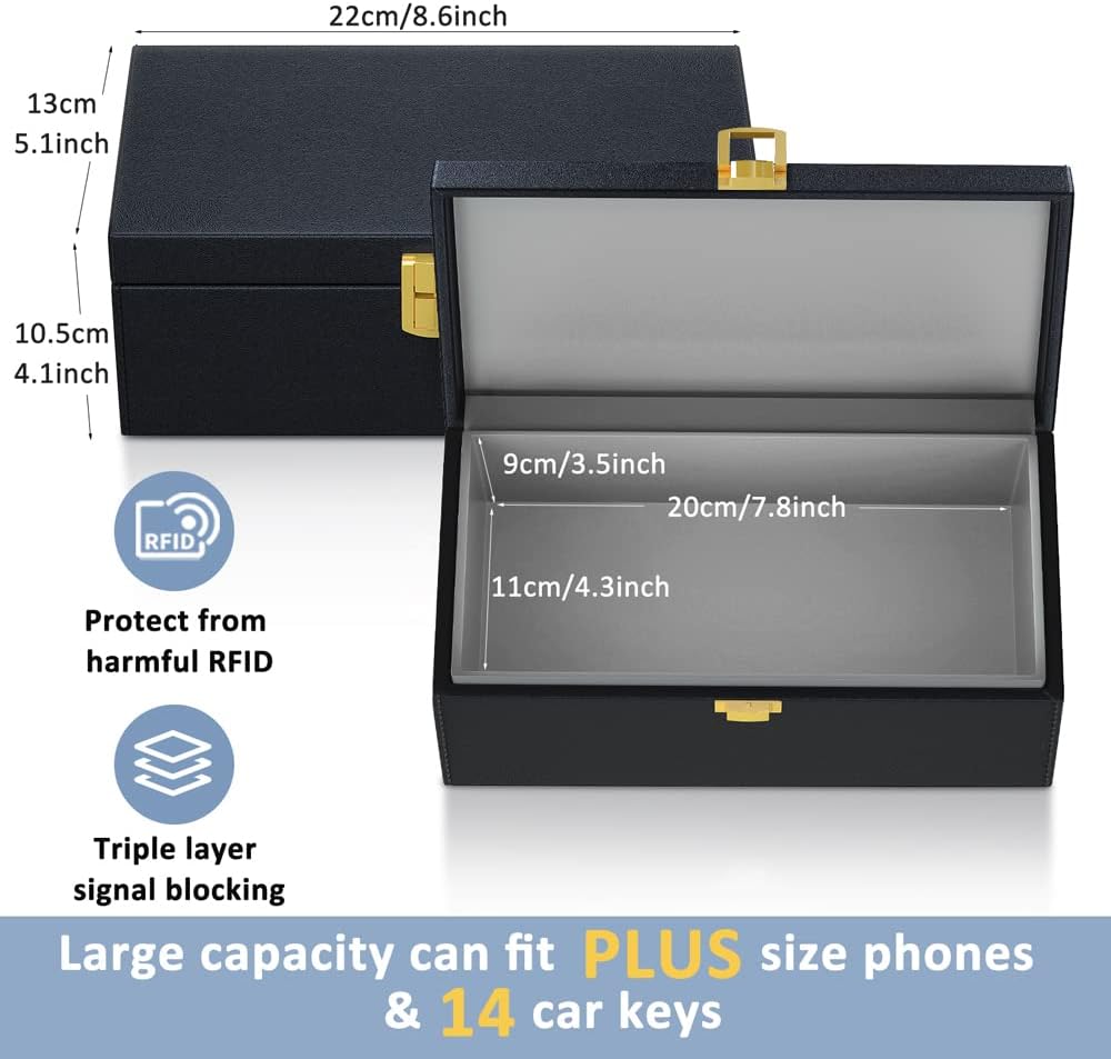 Samfolk Keyless Go Schutz Autoschlüssel Box & 2 Faraday Bag, Faraday Box Strahlenschutz Keyless Go S