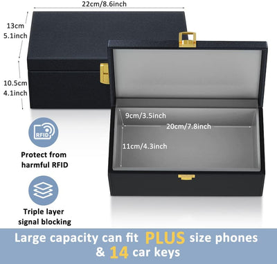 Samfolk Keyless Go Schutz Autoschlüssel Box & 2 Faraday Bag, Faraday Box Strahlenschutz Keyless Go S