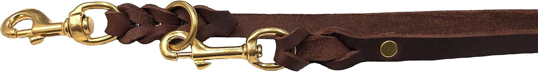 Hundeleine Fettleder Messing kleine Hunde/grosse Hunde 2m / 2,40m / 2,80m / 3,50m / 5m Doppelleine v