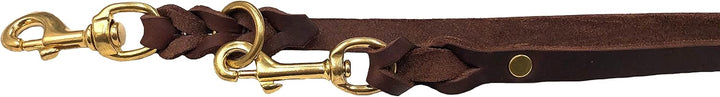 Hundeleine Fettleder Messing kleine Hunde/grosse Hunde 2m / 2,40m / 2,80m / 3,50m / 5m Doppelleine v