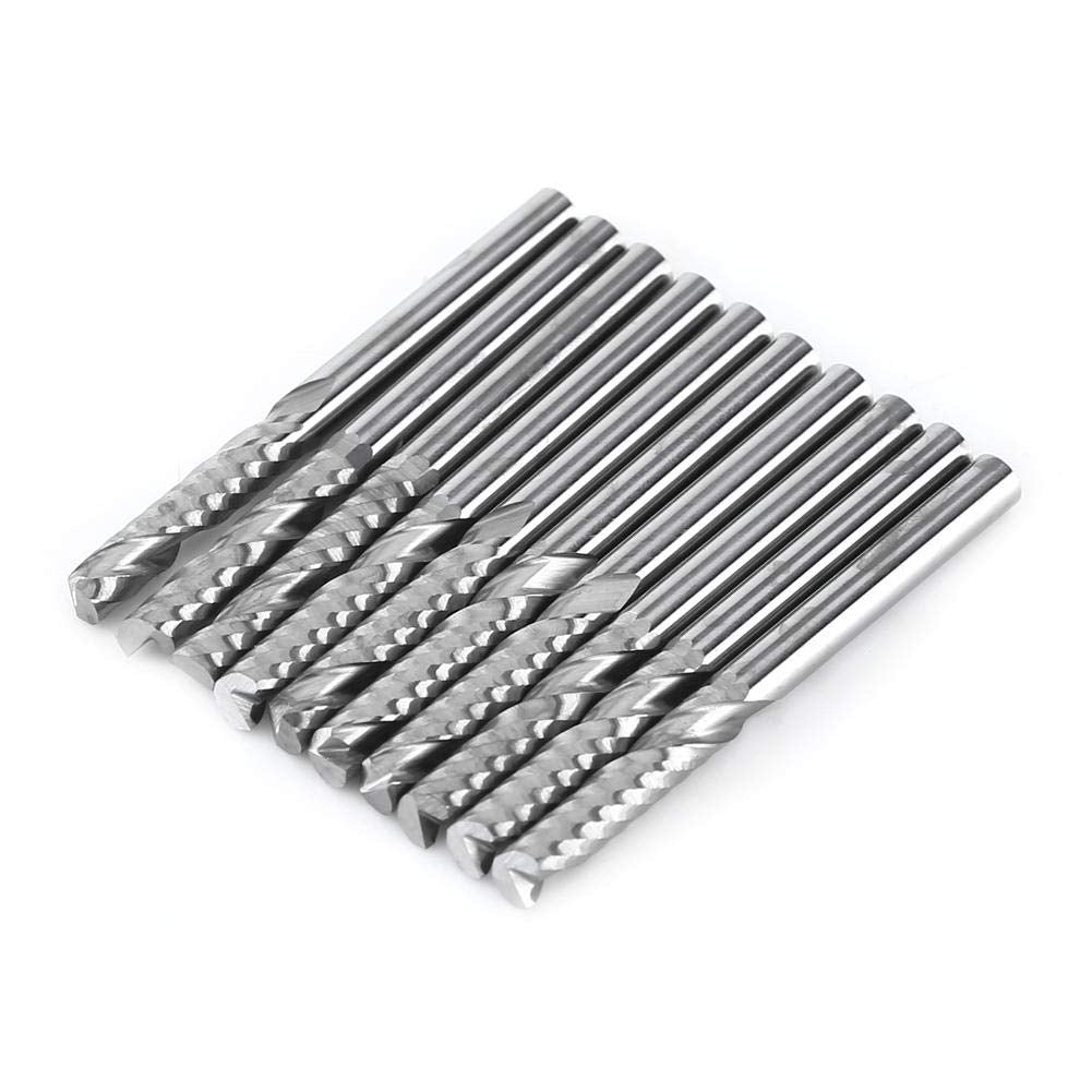 10 Stücke Hartmetall Spiral-fräser Einzelne Flöte Fräser CNC Fräser 4mm Schaft Zubehör Werkzeuge MEH
