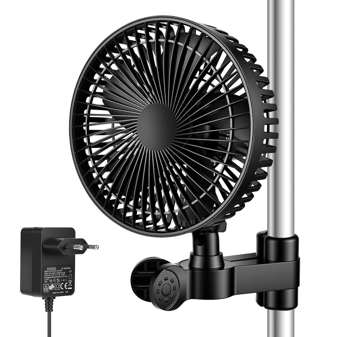 Dreamhigh Clip Ventilator Grow, 3 Geschwindigkeitsstufen Grow Ventilator Oszillierend Leise Klein fo