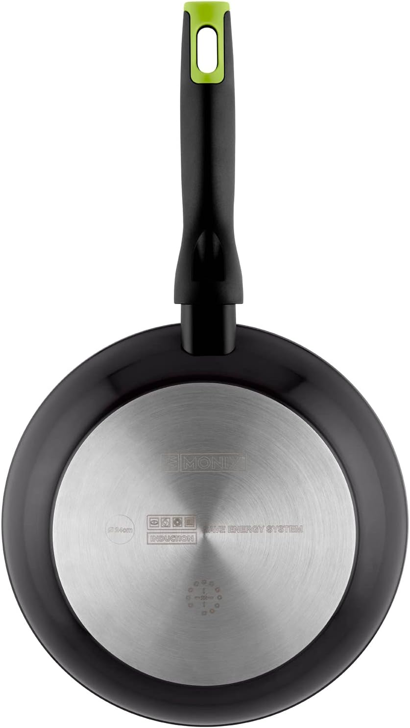 Monix Eco Nature | Bratpfannenset 18-22-26 cm, recyceltes geschmiedetes Aluminium, verstärkte Antiha