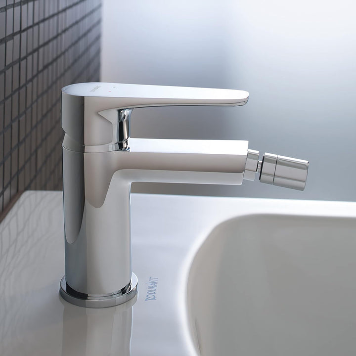 Duravit Einhebel-Bidetmischer B.1 mit Zugstangen-Ablaufgarnitur,