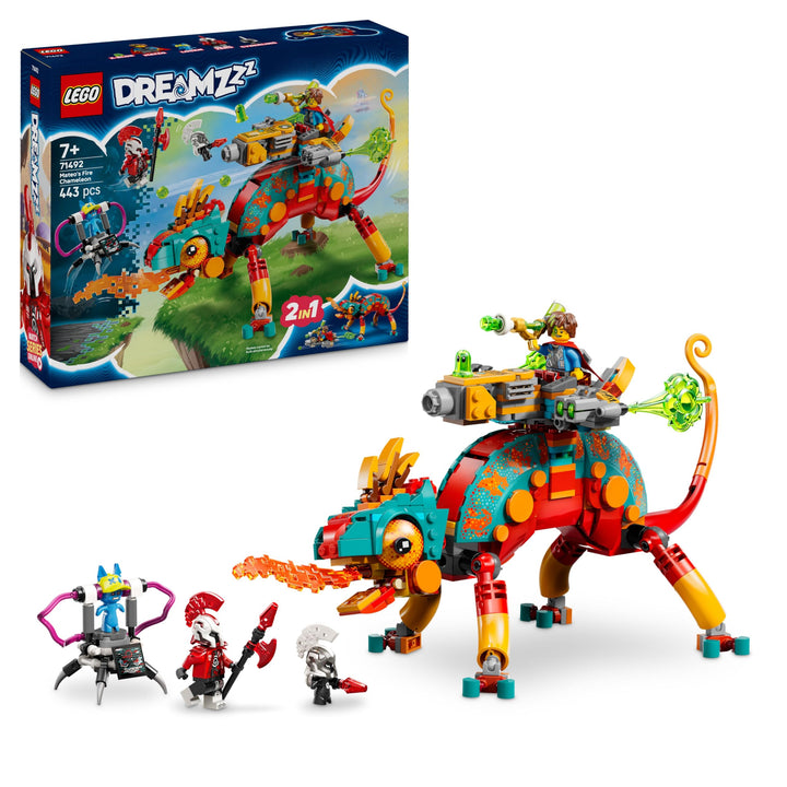 LEGO DREAMZzz Mateos Feuer-Chamäleon - Tierfigur, die Sich in EIN Spielzeug Jet & Mech oder einen Wä