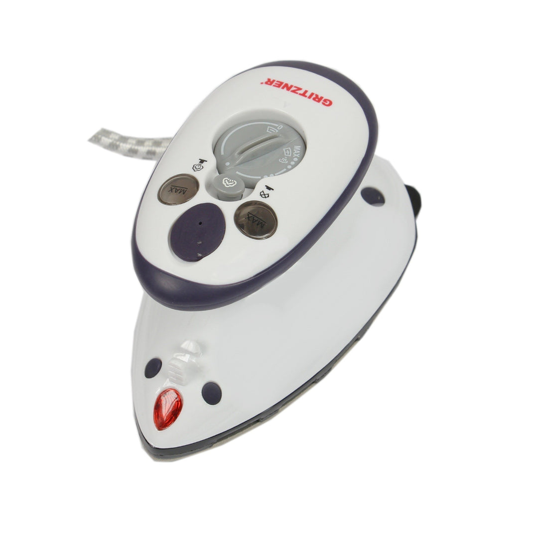 Gritzner 636 Mini Bügeleisen - 260-420 W, Antihaft Bügelsohle, Wassertank 40 ml, 110-240 V Netzspann
