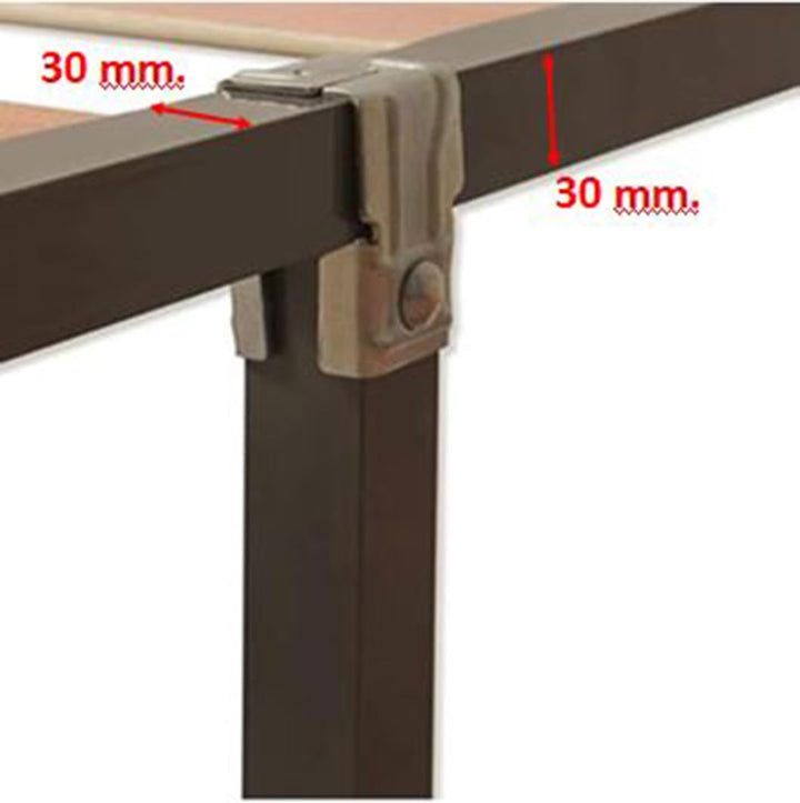 IMEX EL ZORRO 4 Füsse für Lattenrost, ohne Rollen, Metall, neutral, 39x5x3 cm 39x5x3 cm Neutral, 39x