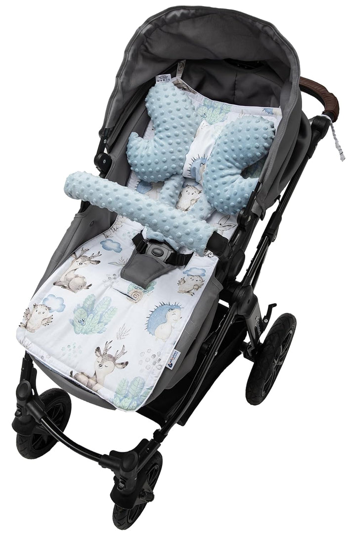 Medi Partners Universal Sitzauflage Kinderwagen &amp; Buggys Sitzeinglage Kinderwagendecke 5tgl Gurtpols