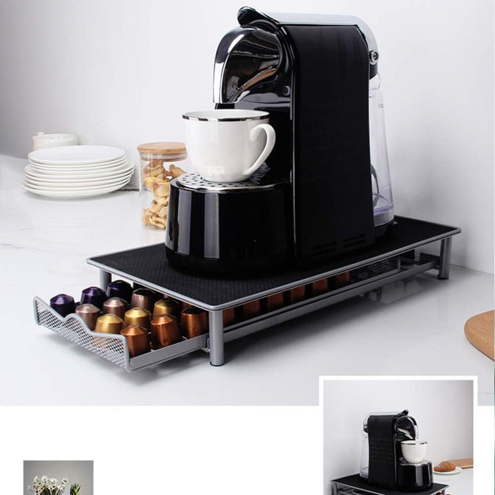 Hemoton 40 Dolce Gusto Kaffeepad-Kapselhalter - Organizer für Schiebeschubladen mit Edelstahlgitter