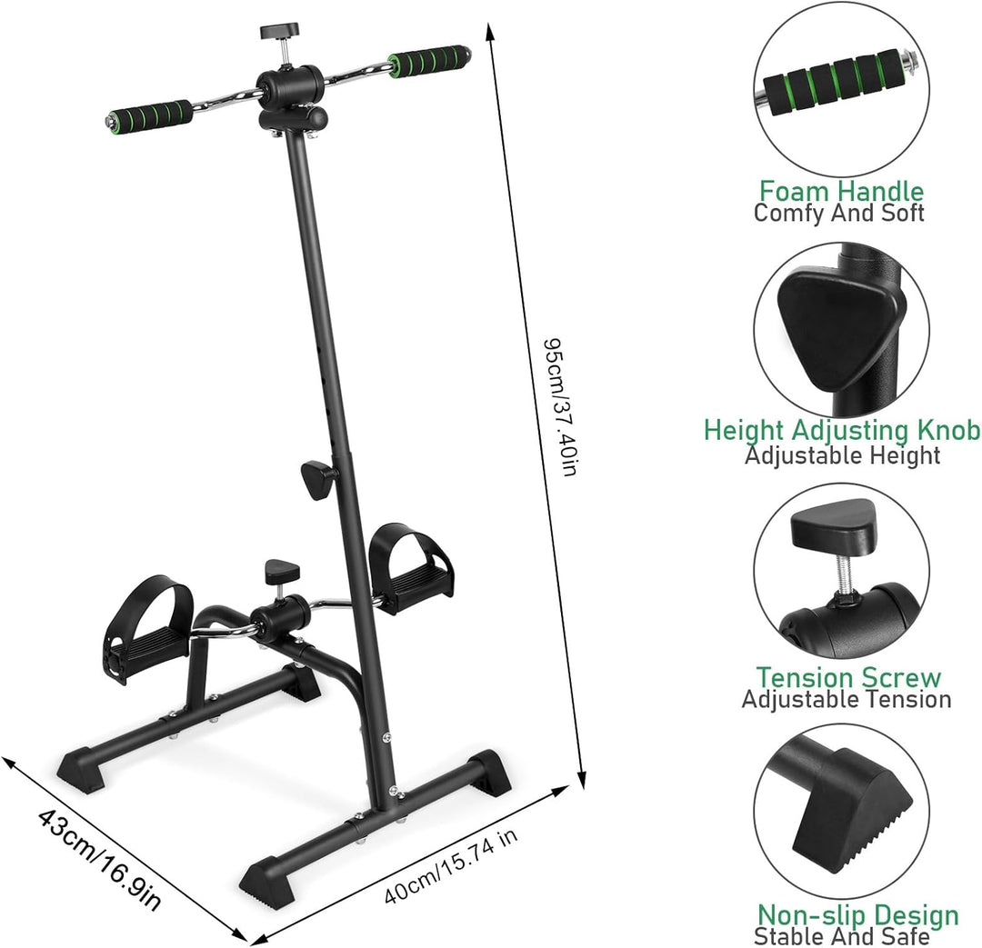 Pedaltrainer, Mini-Heimtrainer mit einstellbarem Widerstand und LCD-Display, Untertischfahrrad, Arm-